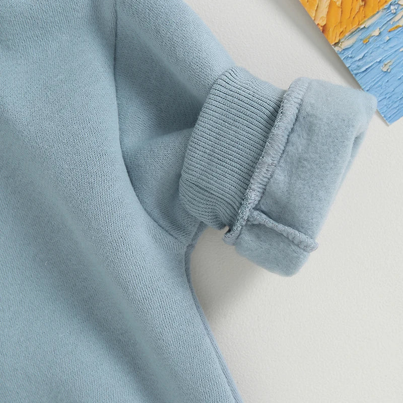 Fashion Newborn Baby Boys Sweatshirt Romper Casual Infant Long Sleeve Letter Embroidery Bodysuit Autumn Winter Jumpsuits Outfits