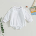 Fashion Newborn Baby Boys Sweatshirt Romper Casual Infant Long Sleeve Letter Embroidery Bodysuit Autumn Winter Jumpsuits Outfits
